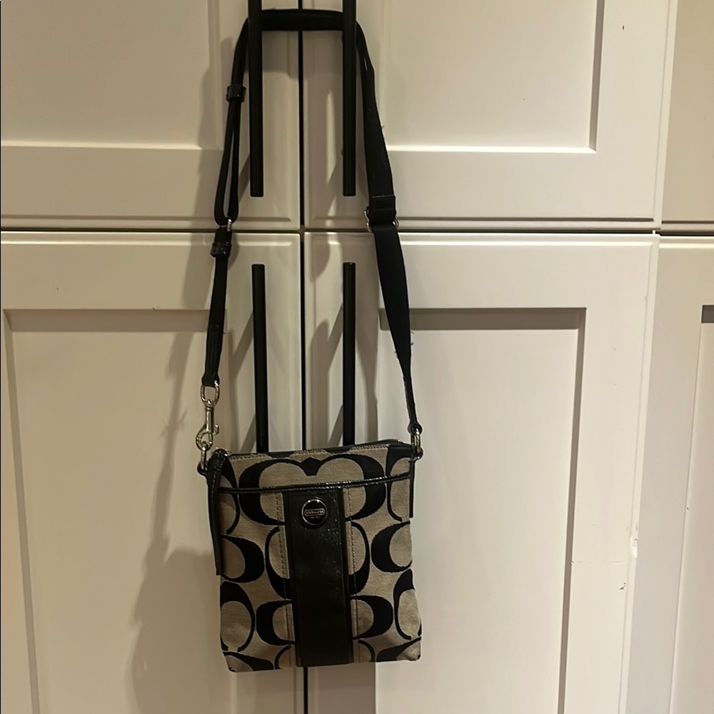 Stylish Black and Cream Crossbody Bag